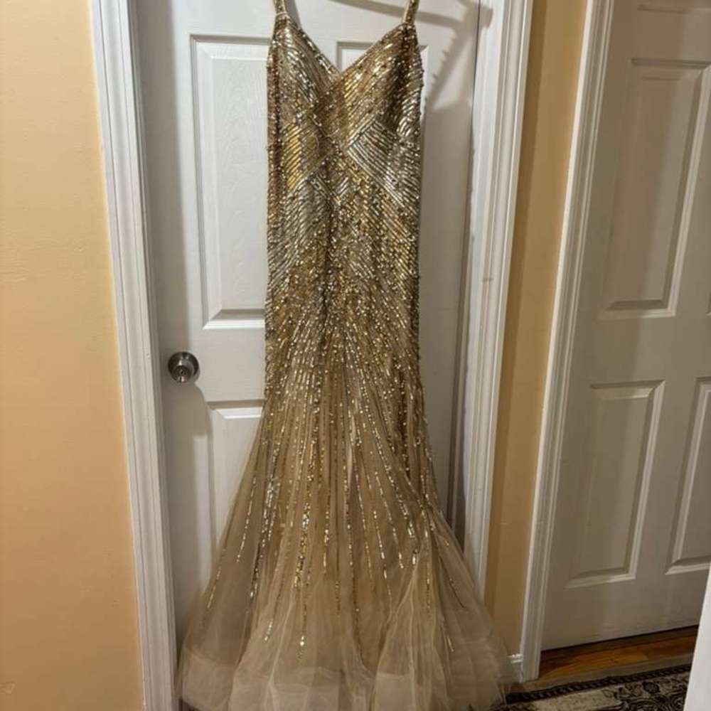 Elegant Gold Sequin Gown